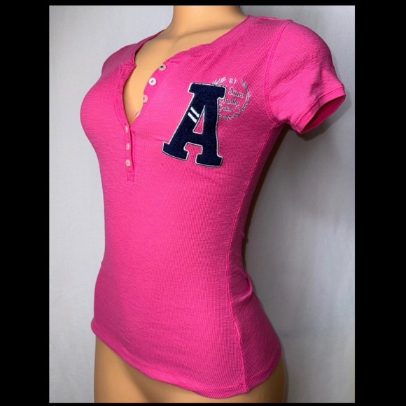 Aeropostale Tops - A-Embellished Pink Aeropostale Short Sleeve Top